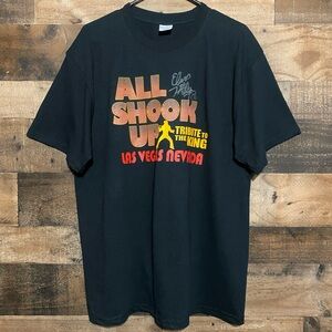 Elvis All Shook Up Tribute to the King Las Vegas T-Shirt Size L